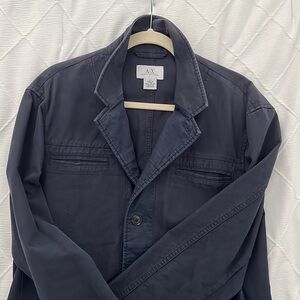 Armani Exchange blazer coat size large Navy Blue